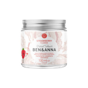 Ben&Anna, naturalna pasta do zębów dla dzieci z fluorem, STRAWBERRY, ZERO WASTE, 100 ml