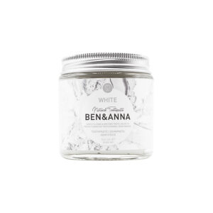 Ben&Anna, naturalna wybielająca pasta do wrażliwych zębów z szałwią i rokitnikiem, WHITE, ZERO WASTE, 100 ml