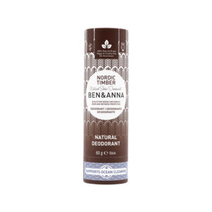 Ben&Anna, naturalny dezodorant na bazie sody, NORDIC TIMBER (sztyft kartonowy), 0% aluminium, 60 g