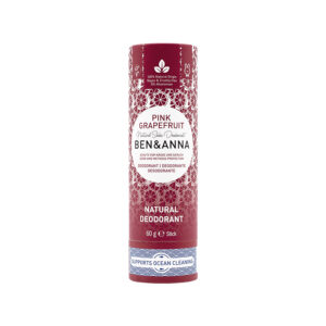 Ben&Anna, naturalny dezodorant na bazie sody, PINK GRAPEFRUIT (sztyft kartonowy), 0% aluminium, 60 g