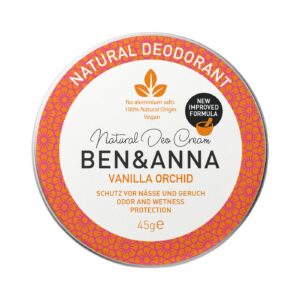 Ben&Anna, naturalny dezodorant na bazie sody, VANILLA ORCHID (metalowa puszka), 0% aluminium, 45 g
