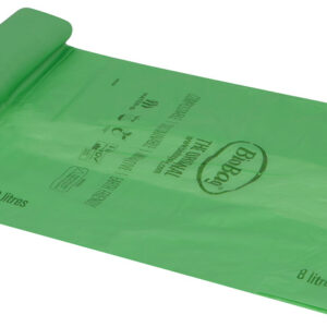 BioBag, worki na odpady organiczne i zmieszane, w 100% biodegradowalne i kompostowalne, 8l, rolka 25 sztuk, bez banderoli