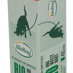 BioBag, worki na psie odchody, w 100% biodegradowalne i kompostowalne, 22x32 cm, 40 sztuk