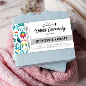 Dolina Czeremchy, mydło do twarzy Niebieskie kwiaty, 90 g