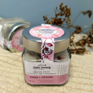 Dolina Czeremchy, peeling solny do ciała Róża i jogurt, 100 ml
