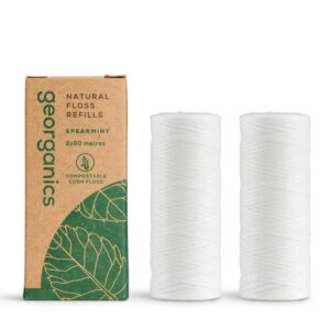 Georganics, nić dentystyczna, naturalna, kompostowalna, zielona mięta, 2x50 m, UZUPEŁNIENIE