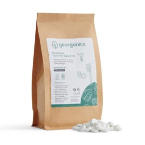 Georganics, tabletki do mycia zębów, ZIELONA MIĘTA, naturalne, uzupełnienie, 720 tabletek
