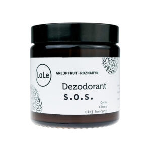 La-Le, dezodorant w kremie S.O.S - grapefruit-rozmaryn z cynkiem, aloesem i olejem konopnym, 120 ml