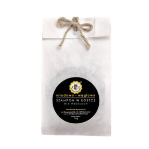 Miodowa Mydlarnia, szampon do włosów w kostce MIODOWO - WĘGLOWY, refill, 70 g
