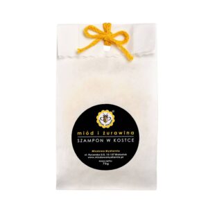 Miodowa Mydlarnia, szampon do włosów w kostce MIÓD I ŻURAWINA, refill, 70 g