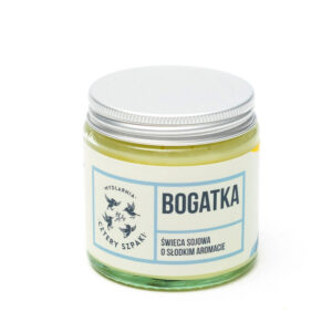 Mydlarnia Cztery Szpaki, Bogatka - naturalna świeca sojowa, kwiatowa, 100 g