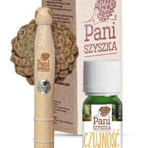 Pani Szyszka, zestaw do aromaterapii, do samochodu i domu, kratka pozioma, CZUJNOŚĆ