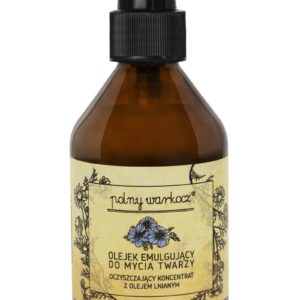Polny Warkocz, Oczyszczający koncentrat z olejem lnianym, olejek emulgujący do mycia twarzy, 150 ml
