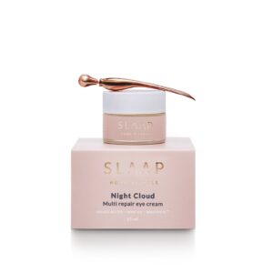 Slaap, Night Cloud - regenerujący krem pod oczy na noc + szpatułka-masażer, 15 ml
