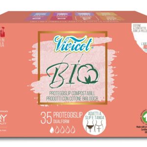 Vivicot BIO, wkładki higieniczne DUALFORM, z organicznej bawełny, niebielone chlorem, kompostowalne, 35 sztuk