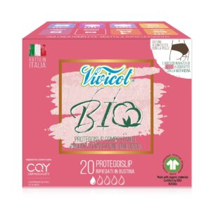 Vivicot BIO, wkładki higieniczne, SKŁADANE, z organicznej bawełny, niebielone chlorem, kompostowalne, 20 sztuk