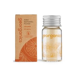 Georganics, nić dentystyczna, naturalna, kompostowalna, słodka pomarańcza, 50 m