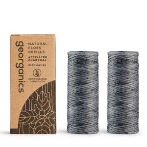 Georganics, nić dentystyczna, naturalna, kompostowalna, z węglem aktywnym, 2x50 m, UZUPEŁNIENIE
