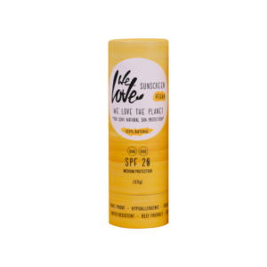 We Love The Planet, Sztyft ​​przeciwsłoneczny SPF 20, 100% naturalnych składników, hipoalergiczny, 50g